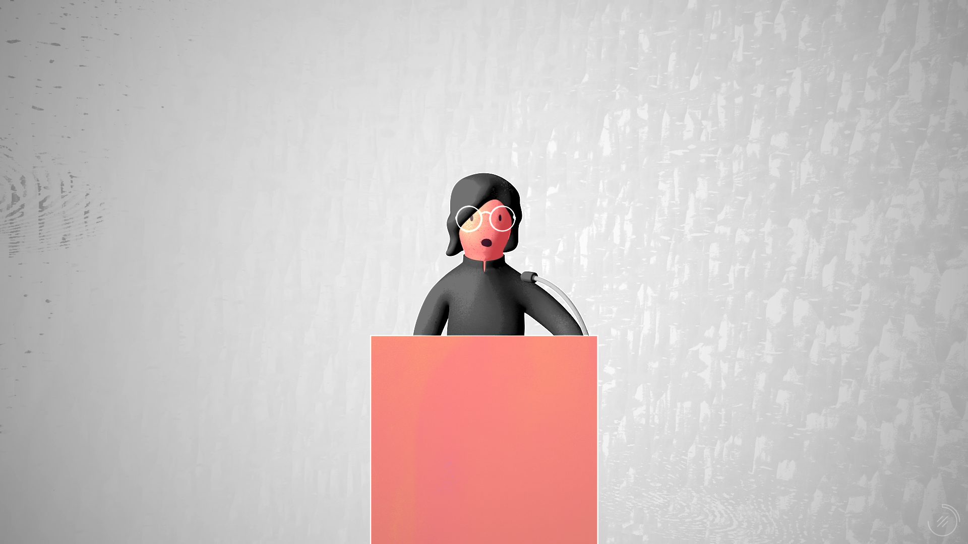 Un fotograma del vídeo. Una mujer frente al ambón dispuesta a realizar las peticiones.